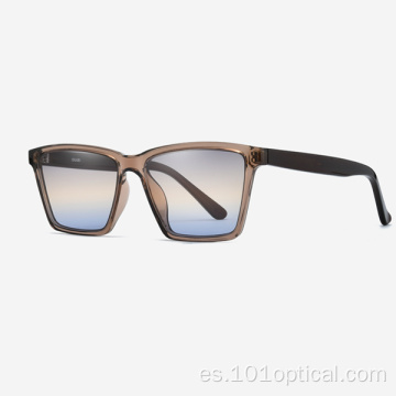 Gafas de sol angulares de acetato para mujer